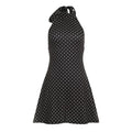 SUCHCUTE Sexy Polka Dot Print Halter Dress For Women Elegant Party Slim Backless Sleeveless Mini Dress Summer Vacation Outfits